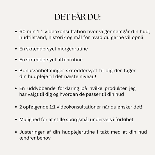 Skræddersyet hudplejeforløb